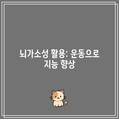 뇌가소성 활용: 운동으로 지능 향상