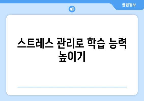 뇌 건강과 학습 능력 강화 팁