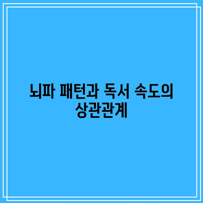 속독 학습 전후 뇌파 패턴의 차이 분석