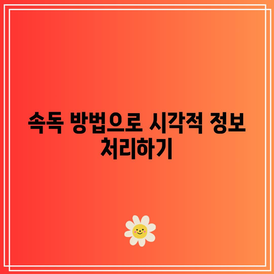 속독을 통한 시각적 정보 처리 속도