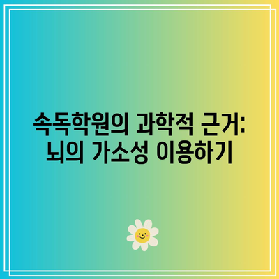 속독학원의 과학적 근거: 뇌의 가소성 이용하기