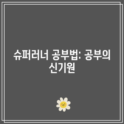 슈퍼러너 공부법: 공부의 신기원