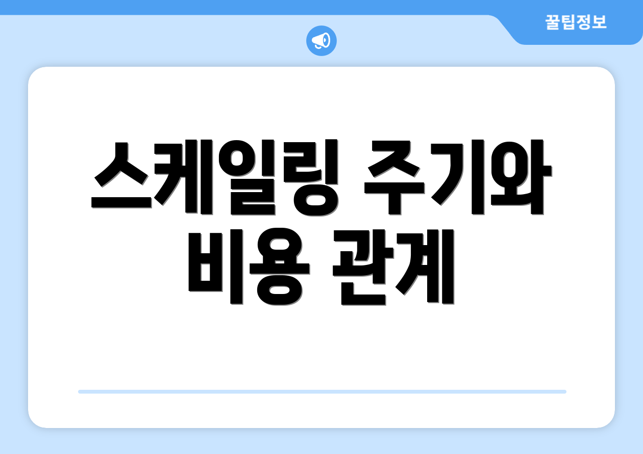 스케일링 주기와 비용 관계