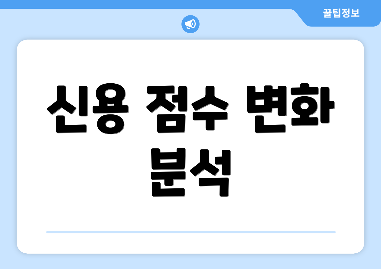 신용 점수 변화 분석