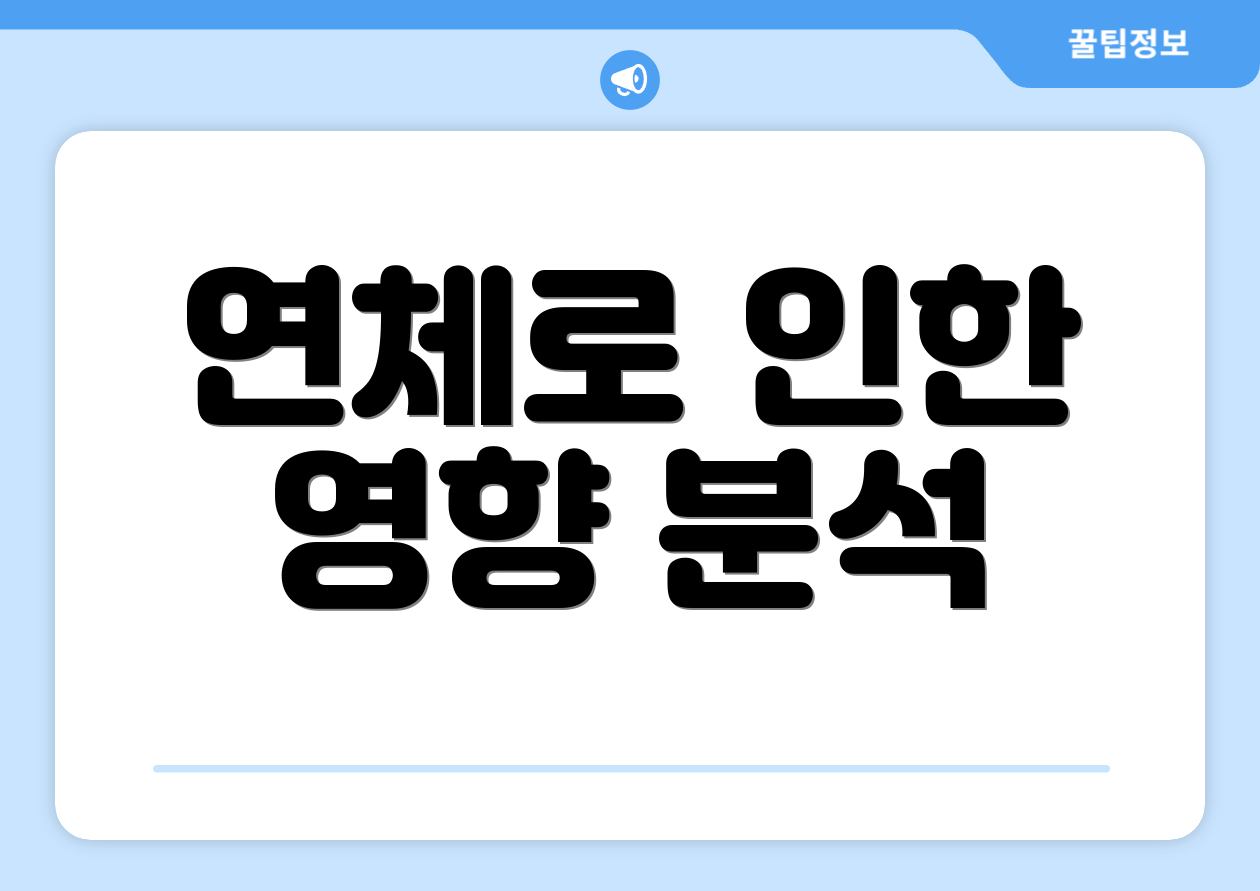 연체로 인한 영향 분석