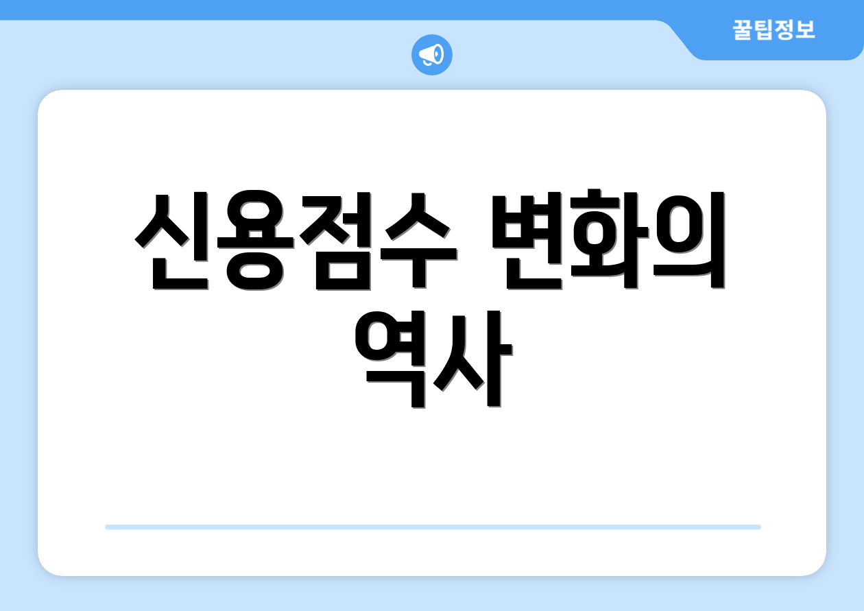 신용점수 변화의 역사