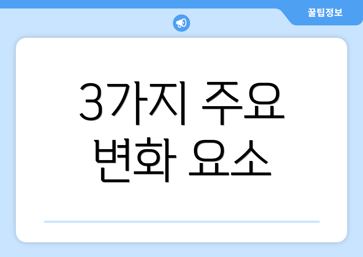 3가지 주요 변화 요소