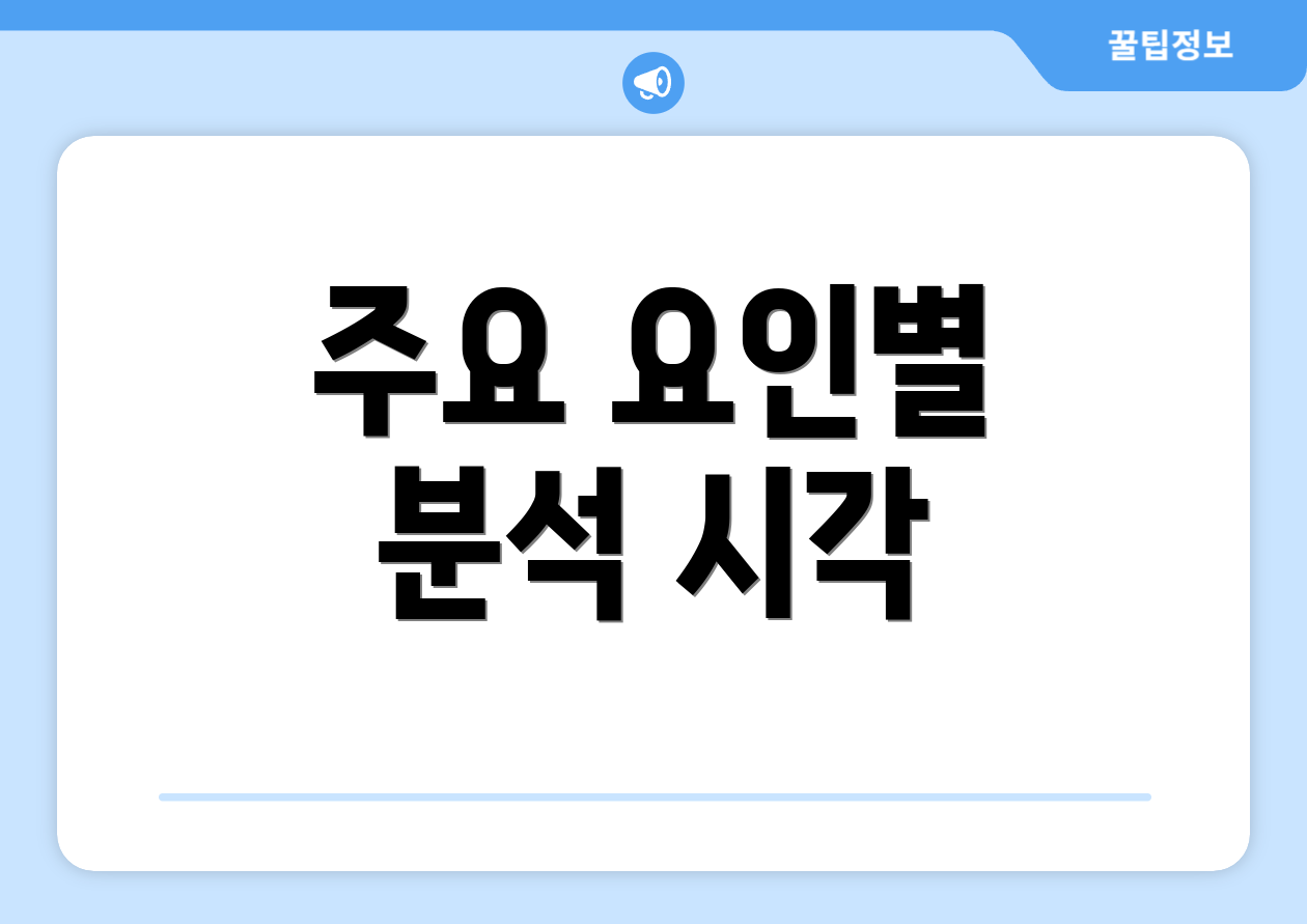주요 요인별 분석 시각