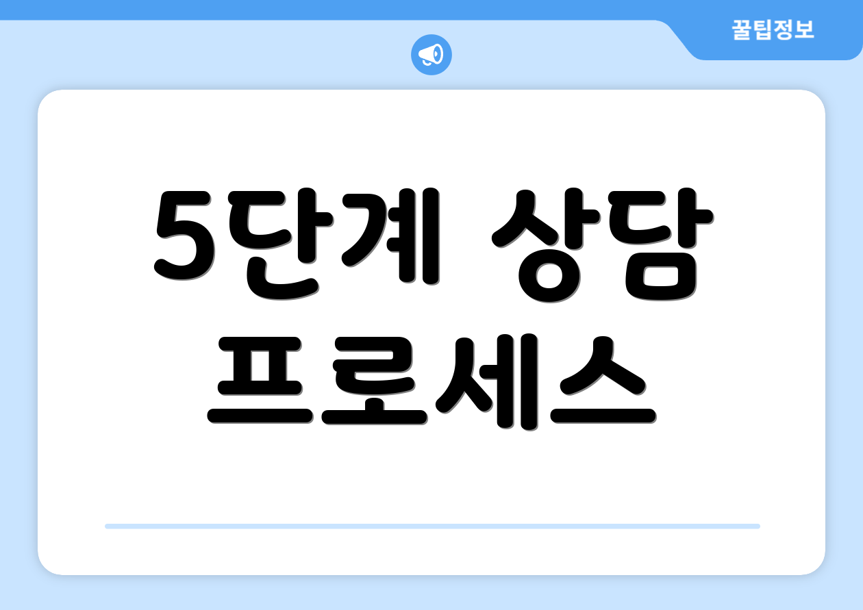 5단계 상담 프로세스