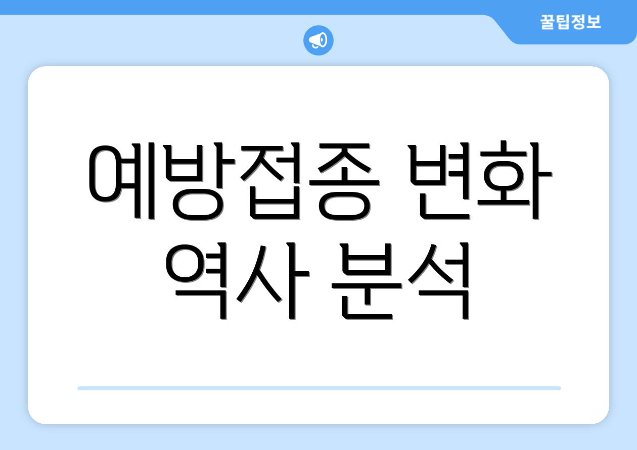 예방접종 변화 역사 분석