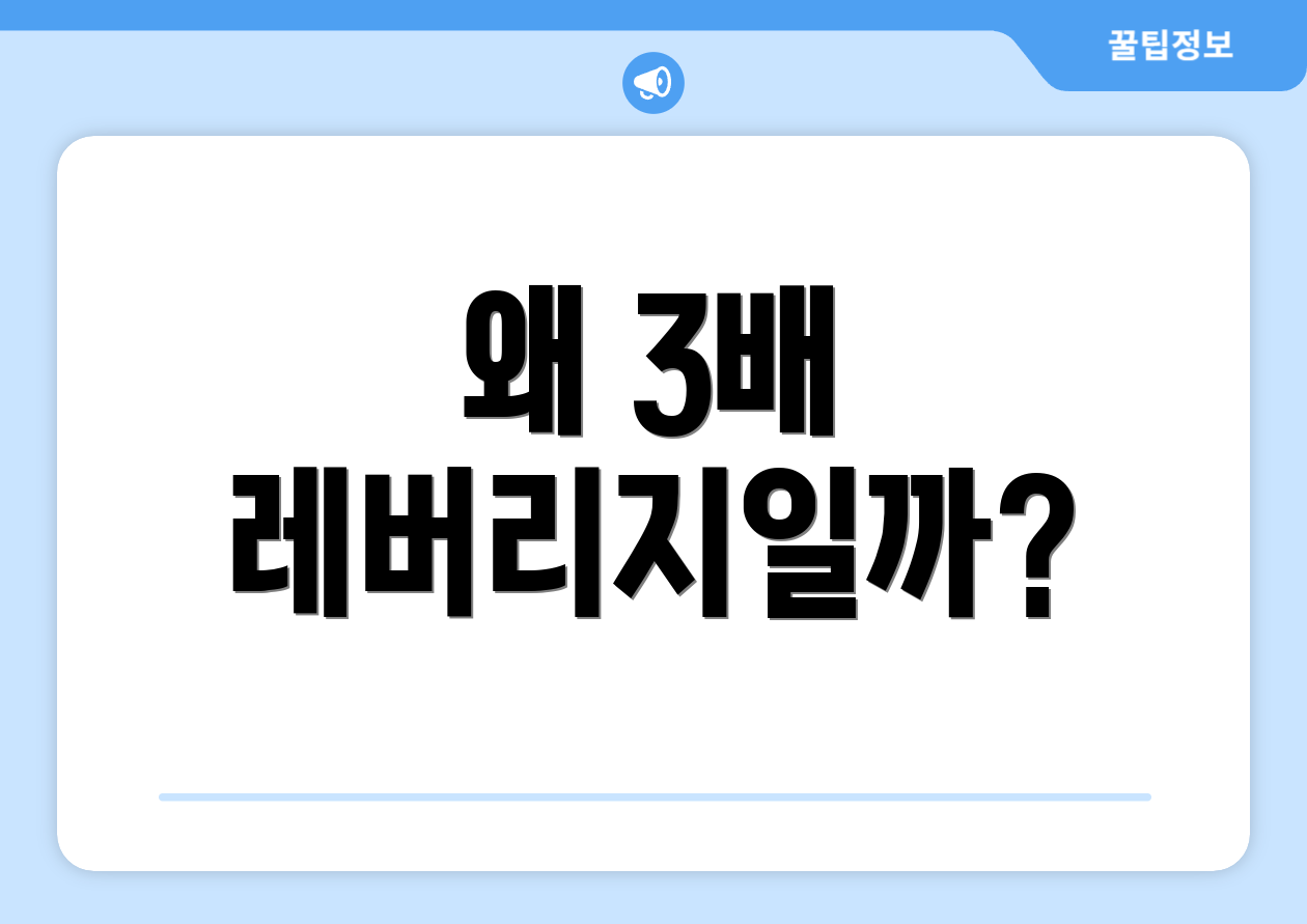 왜 3배 레버리지일까?