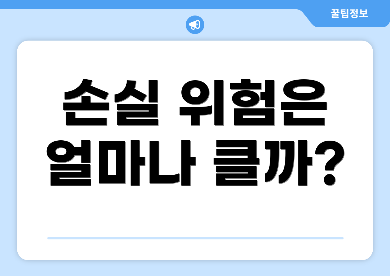 손실 위험은 얼마나 클까?