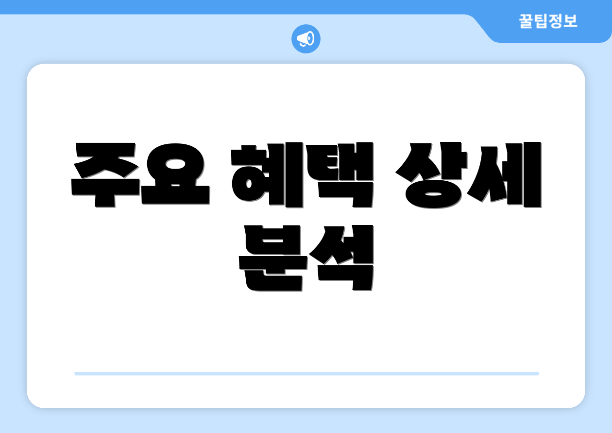 주요 혜택 상세 분석