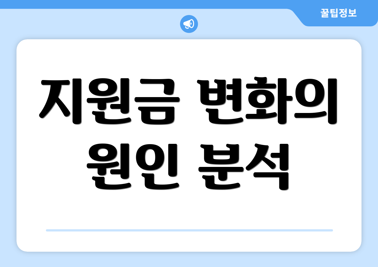 지원금 변화의 원인 분석