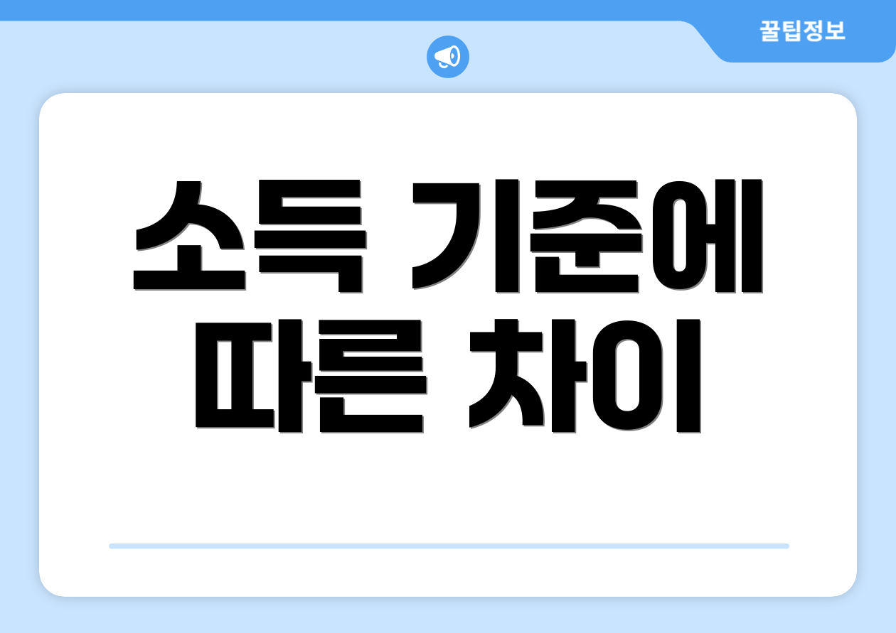 소득 기준에 따른 차이