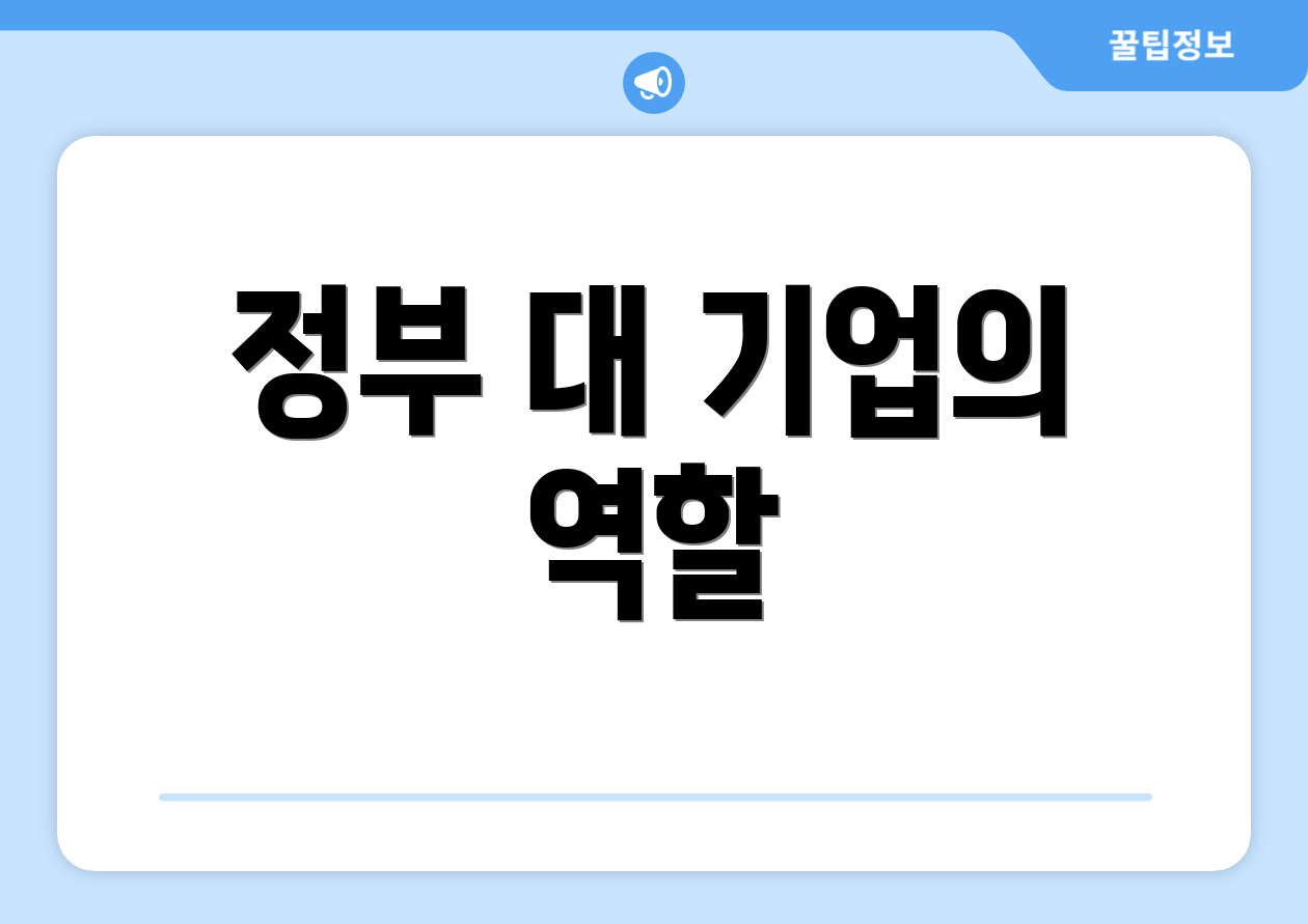 정부 대 기업의 역할