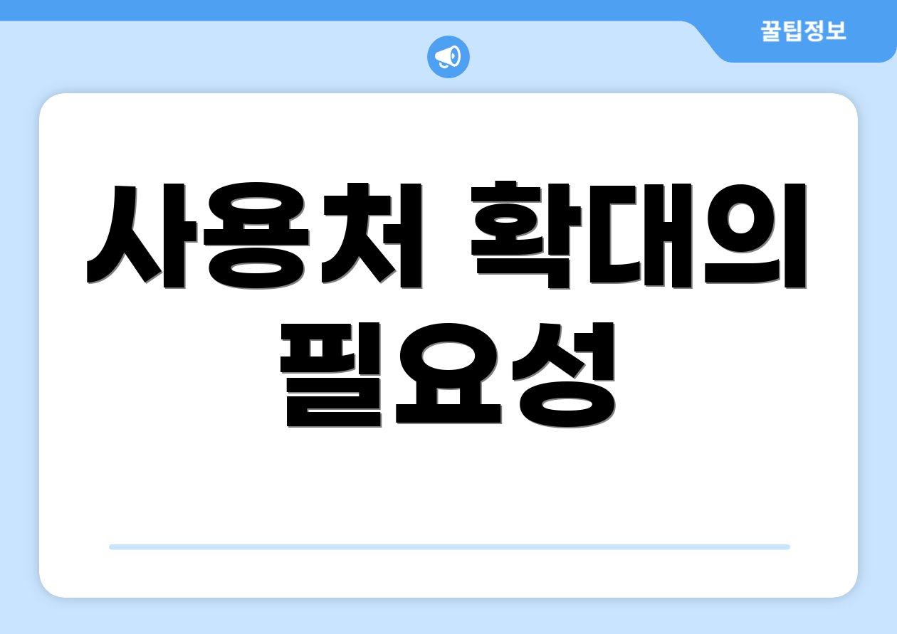 사용처 확대의 필요성