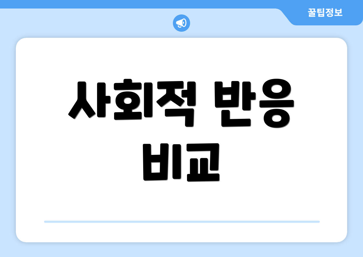 사회적 반응 비교