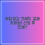부담경감 크레딧 결과 조회 방법｜신청 후 언제 나와?