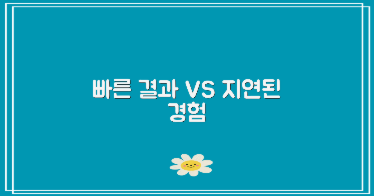 빠른 결과 vs 지연된 경험