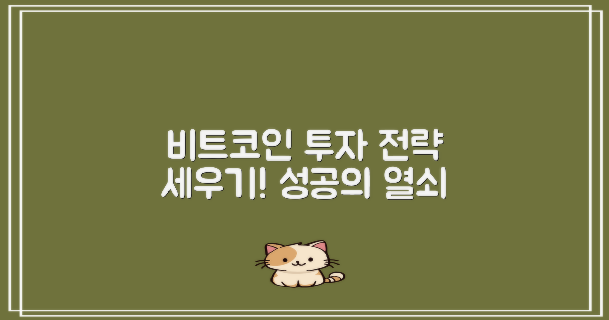 비트코인 투자 전략을 세우세요