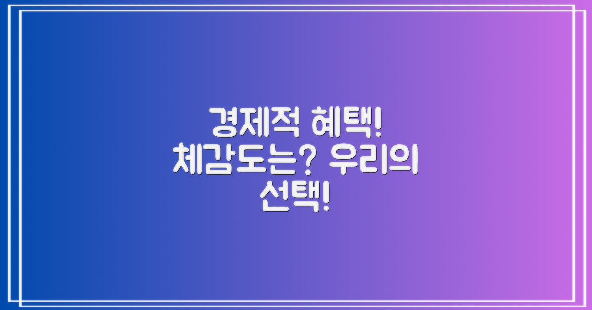 경제적 혜택 대 체감도