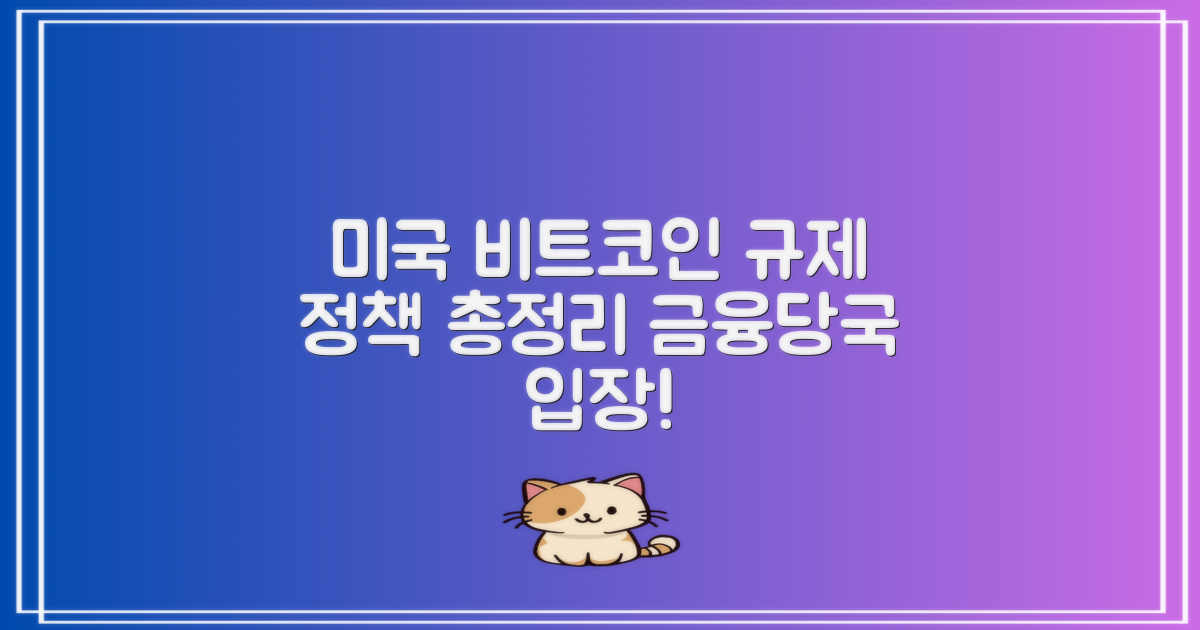 미국 비트코인 규제 정책금융당국 입장 총정리