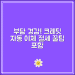 부담경감 크레딧 자동이체 설정법｜절세 꿀팁까지